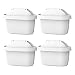 AQUACREST Pitcher Water Filter, Compatible with Brita Mavea Maxtra 105731, 1001122 (Package May Vary) (Pack of 4)