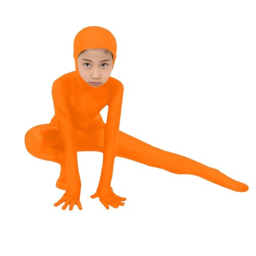 AIMAOMI Kids Full Bodysuit Body Halloween Costumes 1-Orange 7-10 Years - image 3