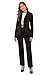 Business Pant Suits for Women Dressy Elegant Fall 2 Piece Outfit Blazer Pantsuit Sets for Work Office Black L
