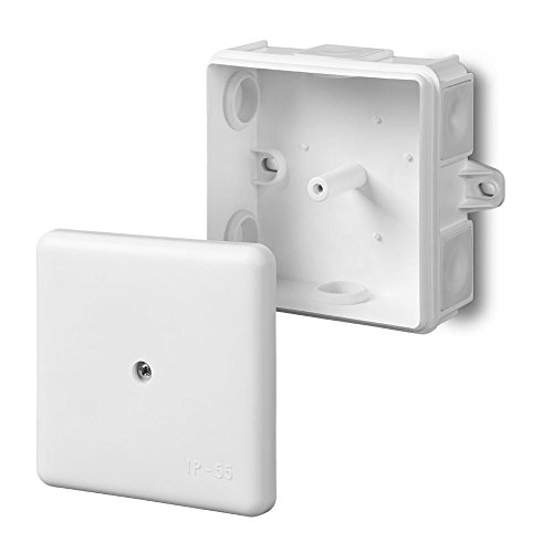 Preisvergleich Produktbild Abzweigdose Aufputz Verteilerdose IP55 weiß 86x86x39 EP-LUX