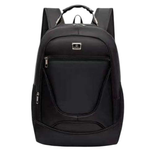 Mochila Escolar Bolsa Resistente Espaçosa Faculdade Trabalho Viagem Cor Sortida (Preto 1)