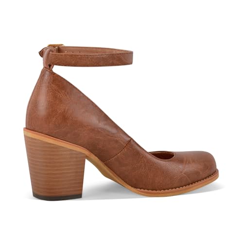 Women's Mary Jane Chunky Heel Low Heel Round Toe Pumps2