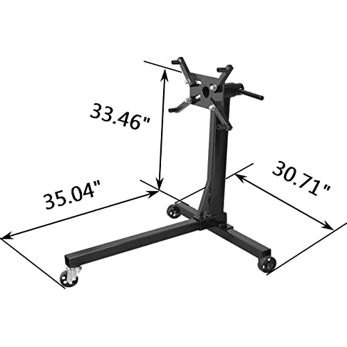 Image of BIG RED AT23401BR Torin Steel Rotating Engine Stand with 360 Degree Rotating Head: 3 /8 Ton (750 LBs) Capacity, Black