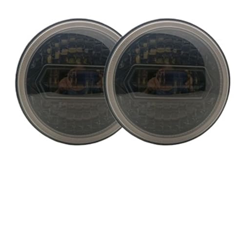Phare à LED 7 pouces grand angle noir pour Indian Road Master projecteur principal