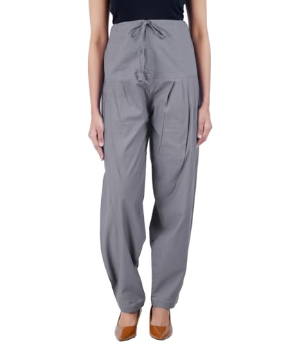 Image of Happy Bunny Salwar Pant - Modern Style Pure Cotton for Women - Ethnic Semi Patiala Trouser - Office,Home - All Day Comfort Wear with Drawstring