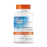 Doctor's Best High Absorption CoQ10 with BioPerine, Non-GMO, Gluten Free, Naturally Fermented, Vegan, Soy Free, Heart Health and Energy Production, 200 mg, 180 Veggie Caps