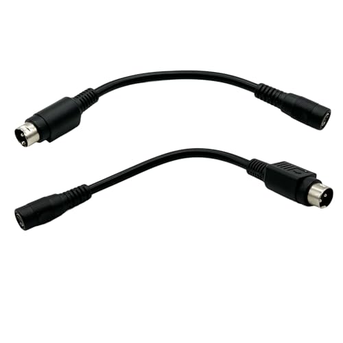 UpperFu Cable adaptador de extensión de alimentación CC de 3 pines macho a CC de 5,5 mm x 2,1 mm, conector hembra para dispositivos de alimentación continua, DVD, LCD, TV, PC, impresora de código de