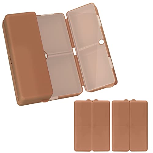 Image of FYY Travel Pill Organizer, Large Pill Box Medicine Case-2pcs Brown