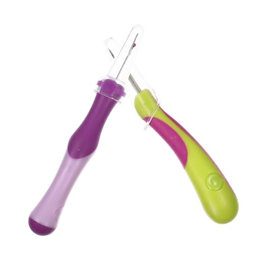 HOODANCOS Sewing Thread Remover Tool 2pcs Purple Green Seam Rippers Easy to Locate Durable Practical