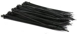 11" 50 lb. Black Nylon Cable Zip Ties - 100 per Bag