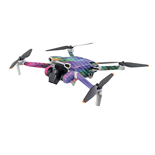 Image of MightySkins Carbon Fiber Skin Compatible with DJI Mini 3 - Neon Splatter | Protective, Durable Textured Carbon Fiber Finish | Easy to Apply | Made in The USA