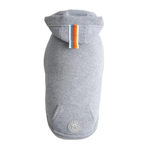 GF PET Elasto-fit Urban Hoodie Dog Jacket – Stylish Hoodie for Dogs | Soft Fleece Lining | Comfortable & Warm Dog Pullover for Small Medium Large Dogs – Heather Grey - 3XL