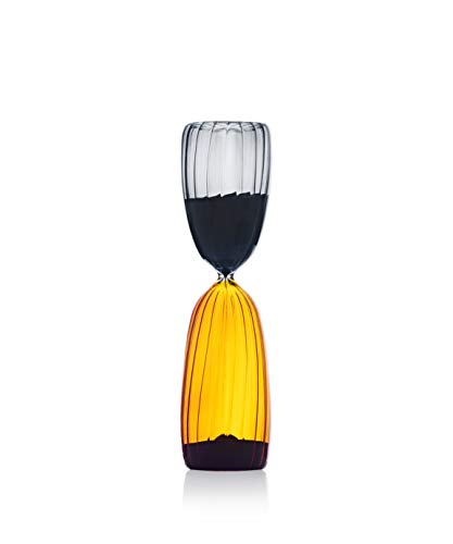 CRISTALICA Sanduhr Times Amber/Smoke ca. 25cm Eieruhr Zeitmanagement Zeitmesser Zahnputzuhr Kristallglas