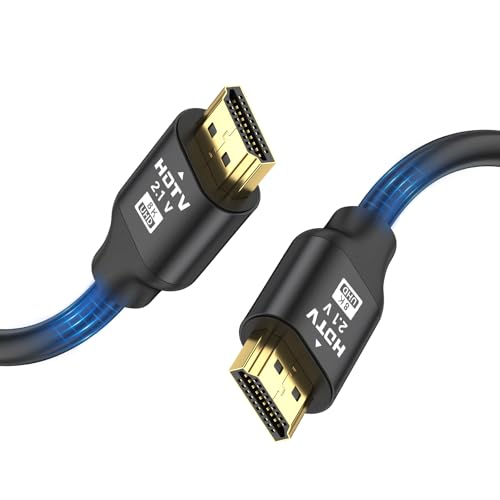 grofyllaa 8K Hdmi Kabel 3M, High Speed Hdmi 2.1 Kabel 8K@60Hz 4K@120Hz, vergoldeter Stecker 3D eARC HDCP 2.2 &2.3 für HDTV/Blu Ray Playback/Projektoren/Laptops/PS4/PS5(Schwarz)