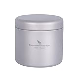 Boundless Voyage 純チタン 茶筒 キャニスター コーヒー＆ティー キャニスター 保存容器 遮光 保存缶 軽量 アウトドア 旅行 キャンプ 家庭用 (80ml-Ti3208D)