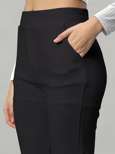 Image of LITVA Premium Women's Formal Trousers (Flexi-Waist | Wrinkle Resistant | Desk-to-Dinner)