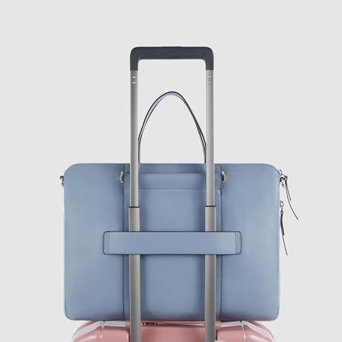Maletín sutil de mujer para portátil 15,6" en cuero elegante 3