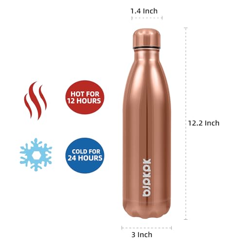 Image of BJPKPK 25 oz Insulated Water Bottle, Stainless Steel Flask, Leak Proof