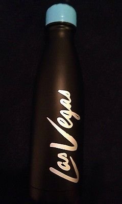 Starbucks Las Vegas Water Bottle Swell Black Blue Vacuum Steel 17 Oz