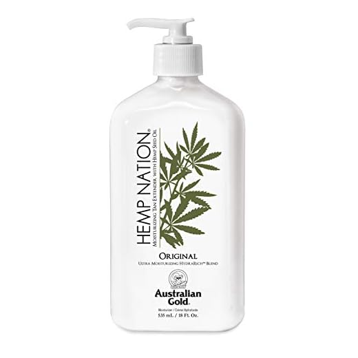 Australian Gold Original Hemp Nation Moisturizing Tan Extender Lotion, Hemp Seed Oil, 18 Fl Oz