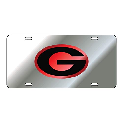 The University of Georgia Red "G" on Black Laser Cut Inlaid Mirror Tag