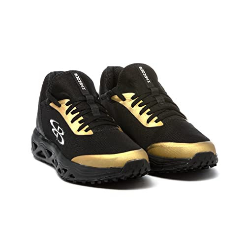 Boombah Men's Raptor Shadow Turf Black/Black/Metallic Gold - Size 11 #TOP3