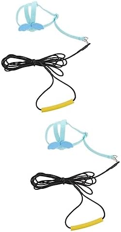 Ipetboom 2 Pcs Parrot Flying Rope Parakeet Adjustable Belt Pet Leash Parakeet Harness Bird Flying Harness Parakeet Leash Parrot Training Rope Parrot Traction Rope for Outdoor Bird Supplies