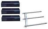 Hongso Replacement Parts for Tuscany SGR30ML, SGR30M Gas Grill Repair Kit, Stainless Steel Burner & Porcelain Steel Heat Plate(SBC0333-PPC0313)
