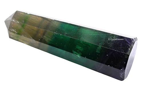 Image of Crystal Heaven Fluorite Crystal Tower Obelisk Point For Chakra, Healing And Balancing - Aaa Grade Original Certified Gemstone Agate For Reiki Meditation Yoga Spiritual (3-4 Inches)