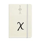 Diario classico dell'alfabeto greco Chi con silhouette nera, formato A5
