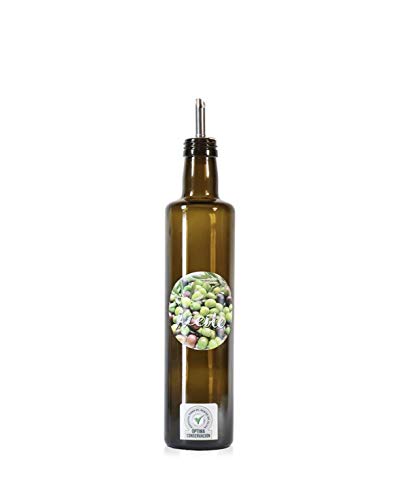 Bouteille d'huile de verre 500 ml bouchon doseur (vert) Cover
