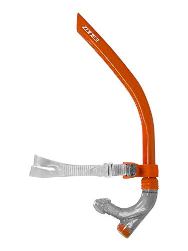 ZONE3 - Snorkel Frontal, Unisex, Adultos, Color naranja, talla única