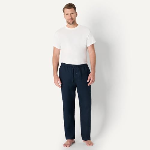 Image of Amazon Essentials Men's 100% Cotton Flannel Sleep Pant, Relaxed Fit Lounge Pants with Elastic Waist and Drawstring