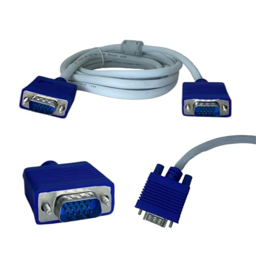 Image of Upix Male to Male VGA Cable 2.7 Meters (8.86 Feet) - Supports PC, Monitor, TV, LCD /LED, Plasma, Projector, TFT