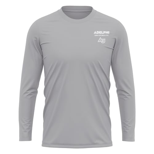 Campus Lab Adelphi University Adult Men's Sport Long Sleeve Left Chest Logo, Athletic Heather, Small