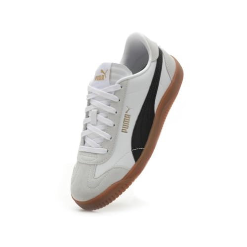 Image of PUMA Women's Club 5v5 Suede Sneakers, Puma White-Puma Black-Feather Gray, 10.5