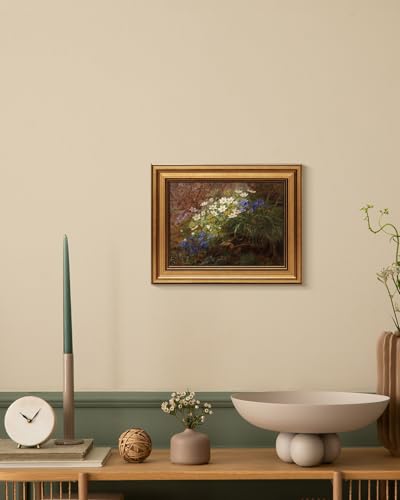 Image of HUARCEY Gold Framed Vintage Wall Art for Living Room, Bathroom Shelf Wildflowers Prints Decor Aesthetic Classical Floral Paintings Farmhouse Wall Decor, Retro Table Desk Decoration for Bedroom 8 inchx10 inch