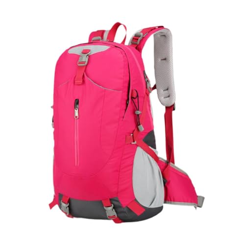 QSTDGVPW Mochila de Senderismo, Mochila de Día, Cómoda Mochila de Montañismo, Mochila de Escalada para Correr, Senderismo, Turismo, Ciclismo, Mochilero, Rosa Roja