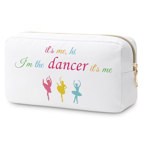 Dancer Gifts Dance Lover Gifts Makeup Bag Dance Recital Gifts for Women Dance Teacher Student Gifts Dance Team Gifts Cosmetic Bag Ballerina Gift for Ballet Dancer Dancing School Competition Gift Pouch