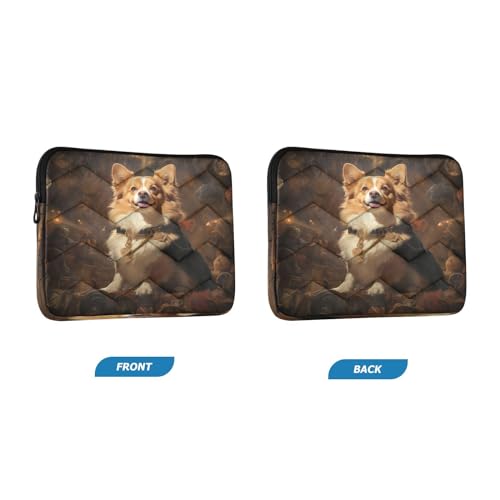 Funda para portátil de 13 a 14 pulgadas impermeable con diseño de corgi miniatura 2