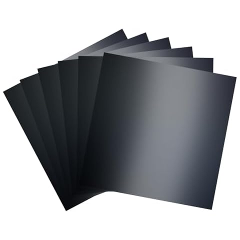 Black Metallic Cardstock Paper, 15pcs of 12”x12” (250 GSM) - Foil Board, Mirror Finish Surface, Perfect for Crafting, Invitations & Decorations (Black) Cover