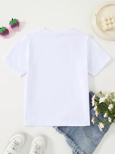 Girl's Cute Anime Axolotl Boba Tea Graphic T-Shirt3