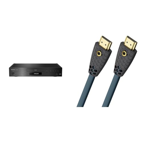 Panasonic DP-UB9004 UHD Blu-ray Player schwarz & Oehlbach Flex Evolution HDMI-Kabel - Patent Knickschutz - 8K Ultra High-Speed - 8K FUHD 60Hz 4320p / 4K 120Hz 2160p - 48Gbit/s - 1,5m