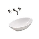 Aufsatz Keramik Waschbecken Park Brillant Weiß 52 cm