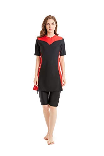 Nuovo Musulmano Costumi da Bagno Islamico Donne Manica Corta Modesto Costume da Bagno Beachwear Burkini Signora Eruzione cutanea Surf Completo da Costume