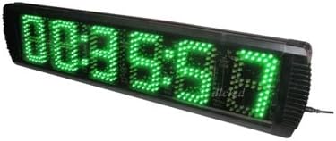 LED Race Timing Clock for Sports Events 5" High Character LED Race Timing Clock Green Color Support Countdown/up Function and Real Time Clock Function