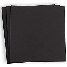 Hamilco Card Stock Scrapbook Paper 12x12 Black Colored 65lb Cardstock 25 Pack