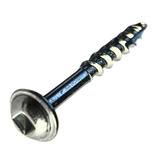 E.P.H. Pocket Hole Screws, No.8 x 32mm, Pack of 250, Coarse Self-Cutting Thread, Square Drive, For Softwoods & Man-Made Boards, EPHS832250C