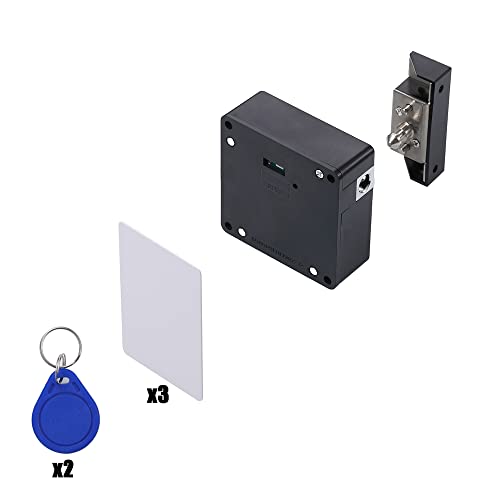 Electronic Cabinet Lock Kit Set with RFID Card and Tag Entry - Hidden DIY Locks for for Wooden Cabinet Drawer Locker