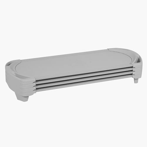Image of Angeles Sleeping Cot Daycare Essentials, Gray, Standard, Set of 4 | Fully Assembled Toddler Cot, Breatheable Sof-Tex Mesh & Durable Steel Frame, Stackable Cots for Preschools and Daycares